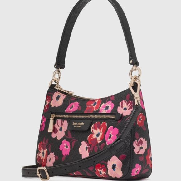 Kate Spade Hudson Fall Poppies Convertible Crossbody Clutch Shoulder Purse - Picture 7 of 10